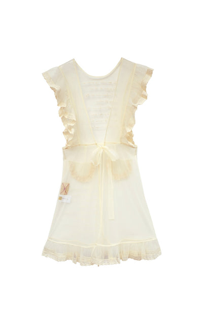 Unlogical Poem Victorian-Style Lace Embroidered Mesh Apron