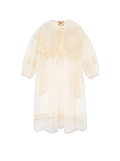 Unlogical Poem Versatile Mesh Layered Overlay Dress (Multi Color)