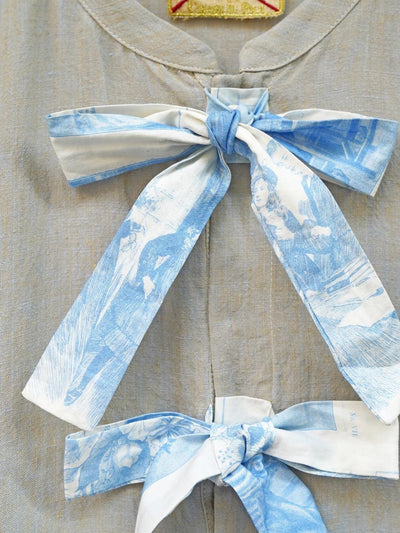 Unlogical Poem Vintage-Style  Lace-Up Bow Long Dress