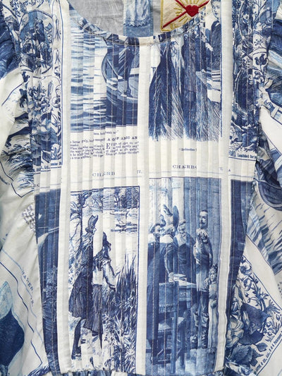 Unlogical Poem Vintage-Style Puff Sleeve Printed Dress