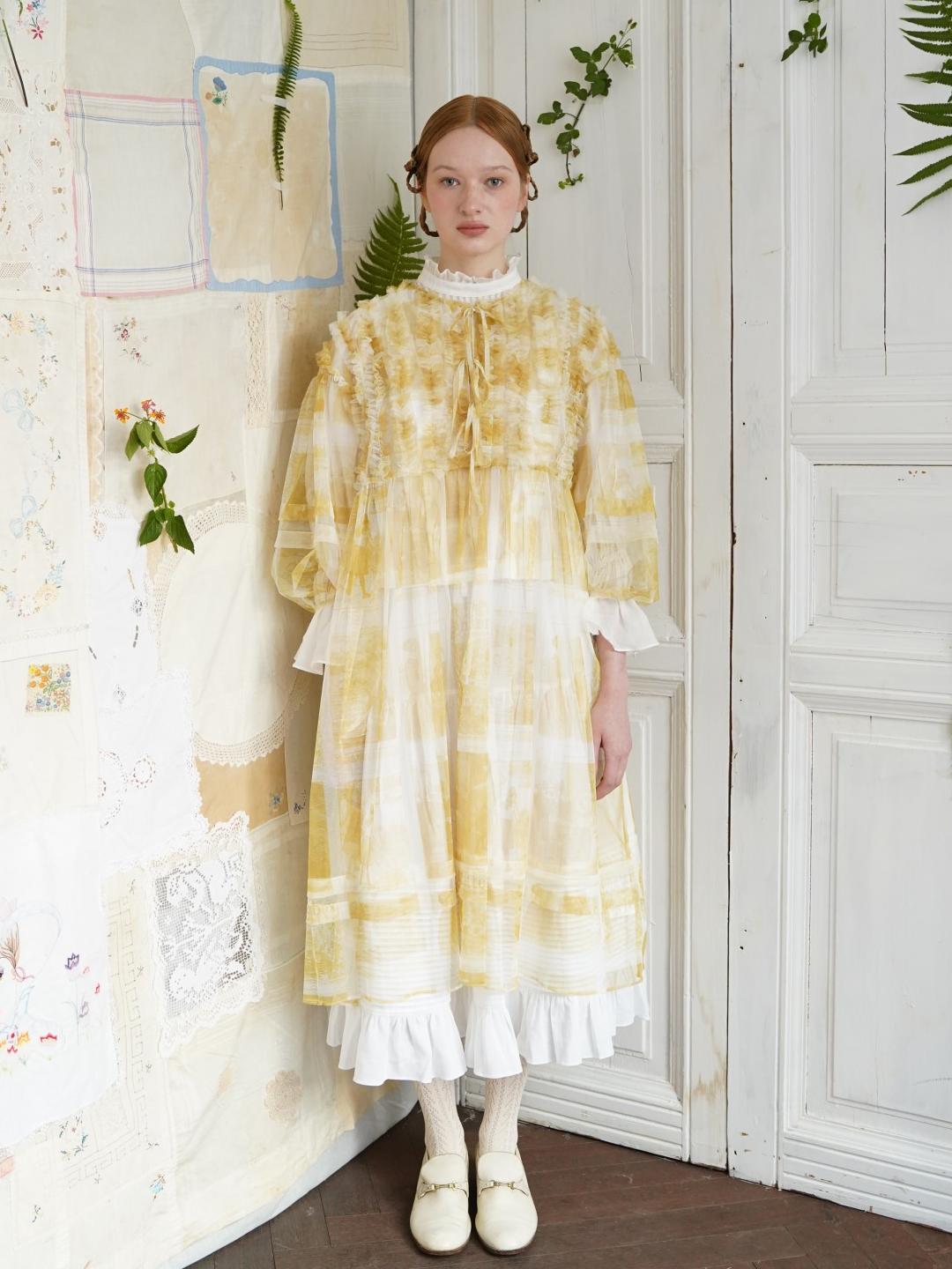 Unlogical Poem Versatile Mesh Layered Overlay Dress