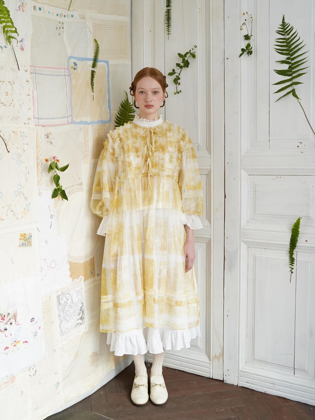 Unlogical Poem Versatile Mesh Layered Overlay Dress