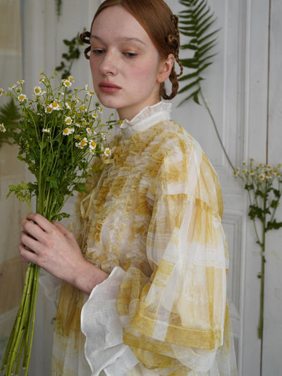 Unlogical Poem Versatile Mesh Layered Overlay Dress