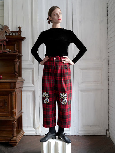 Unlogical Poem Retro-style Black Velvet Top