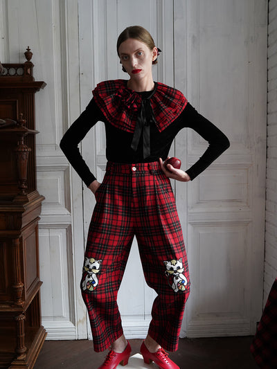 Unlogical Poem Retro-style Black Velvet Top