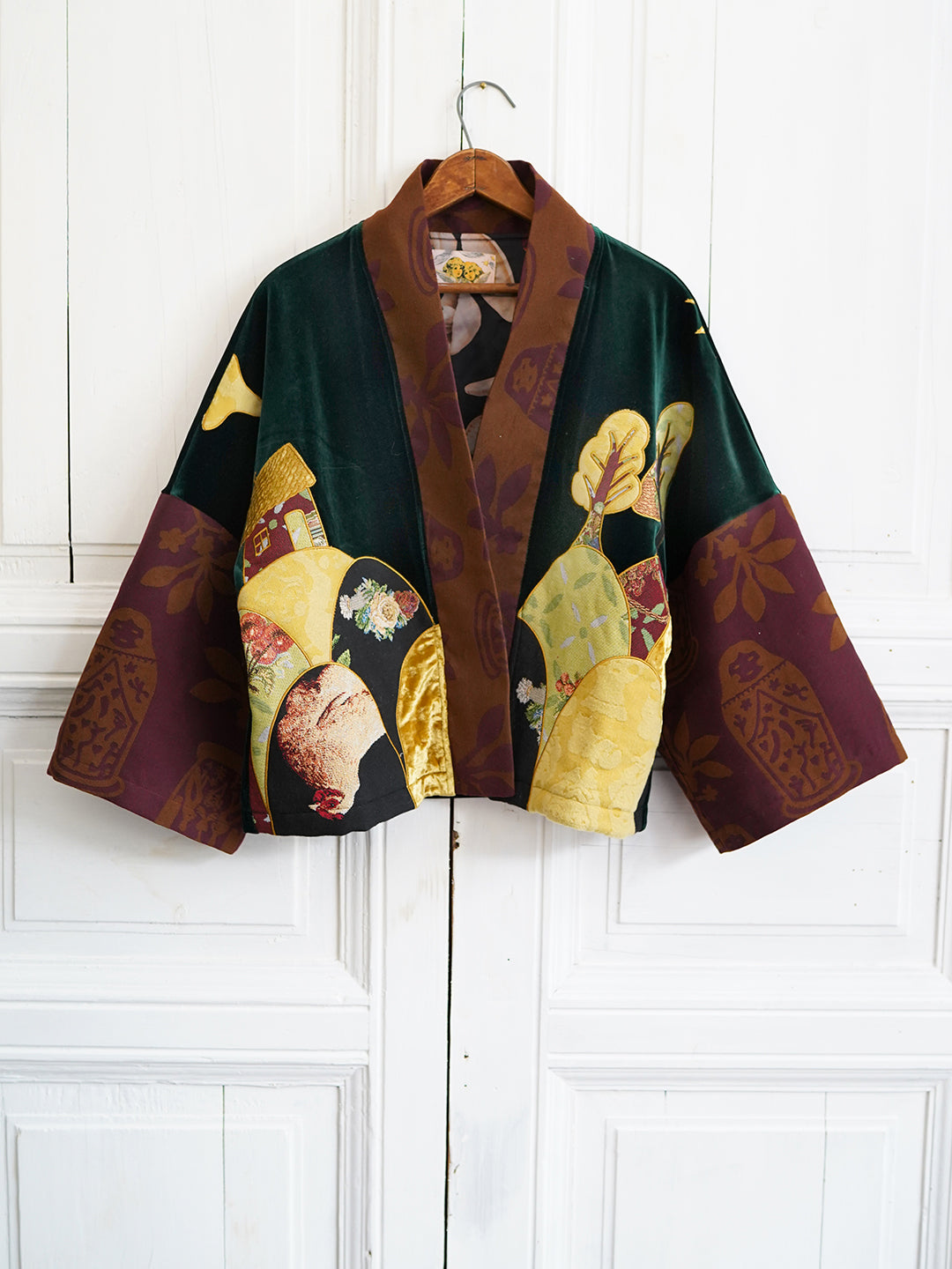 Unlogical Poem One-of-a-kind Patchwork Kimono