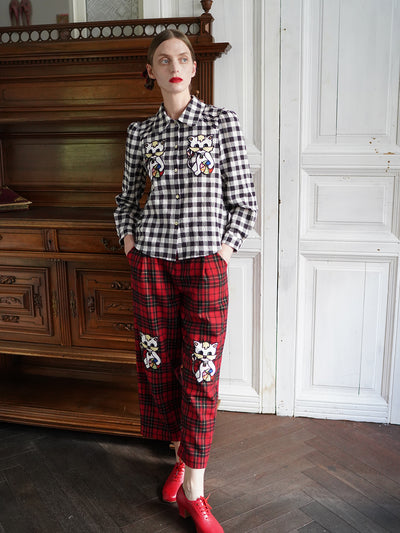 Unlogical Poem Black and White Gingham Cotton Shirt