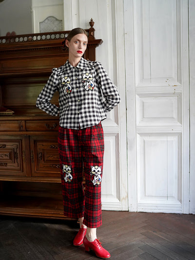 Unlogical Poem Black and White Gingham Cotton Shirt