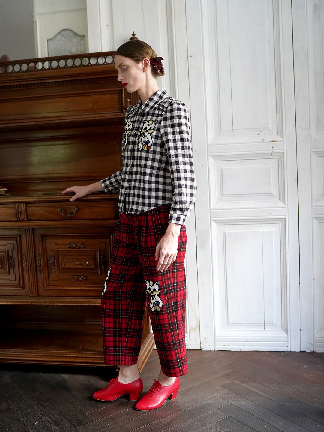 Unlogical Poem Black and White Gingham Cotton Shirt