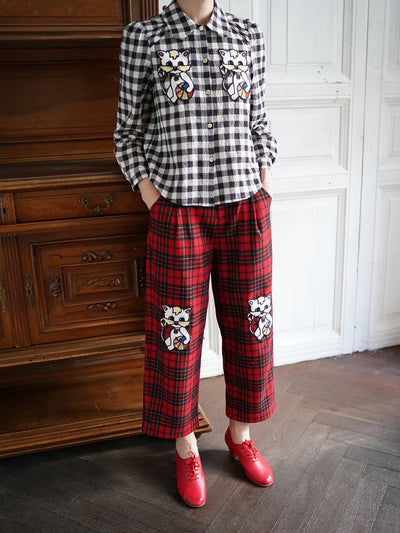 Unlogical Poem Black and White Gingham Cotton Shirt