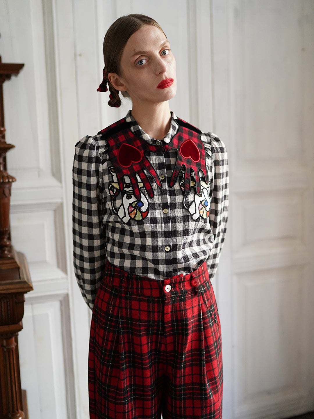 Unlogical Poem Black and White Gingham Cotton Shirt