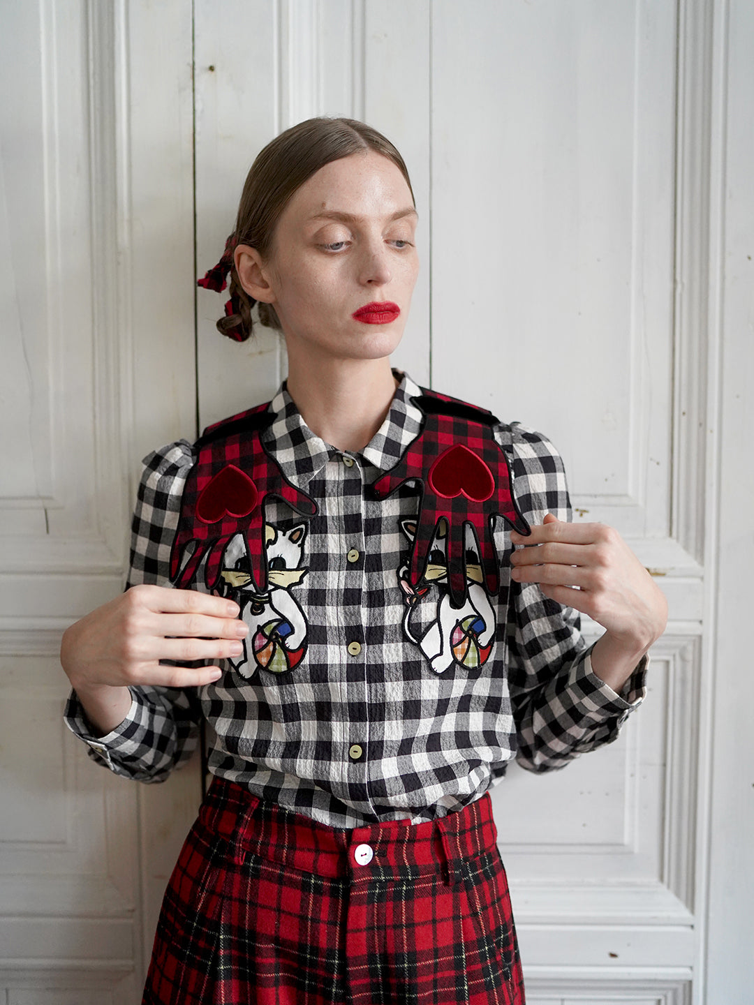 Unlogical Poem Black and White Gingham Cotton Shirt