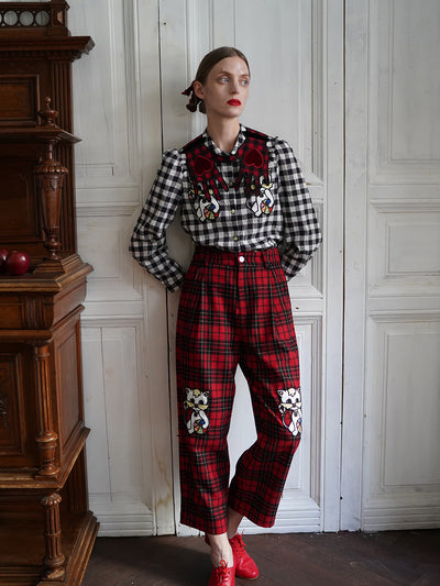 Unlogical Poem Black and White Gingham Cotton Shirt