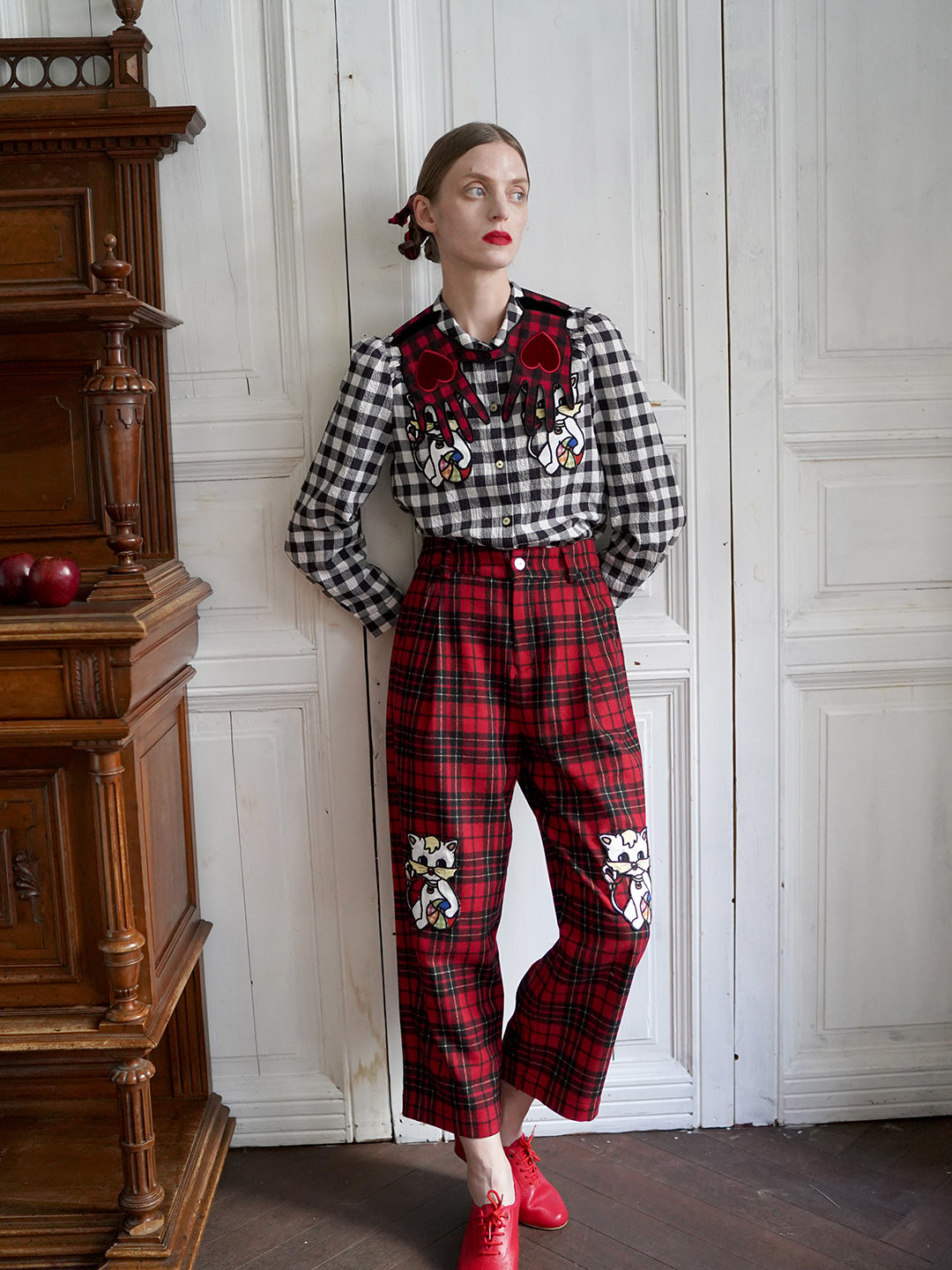 Unlogical Poem Black and White Gingham Cotton Shirt