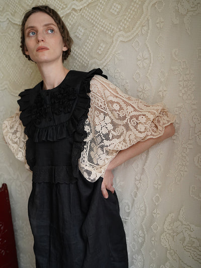 Unlogical Poem Patchwork Handmade Antique Lace Dress