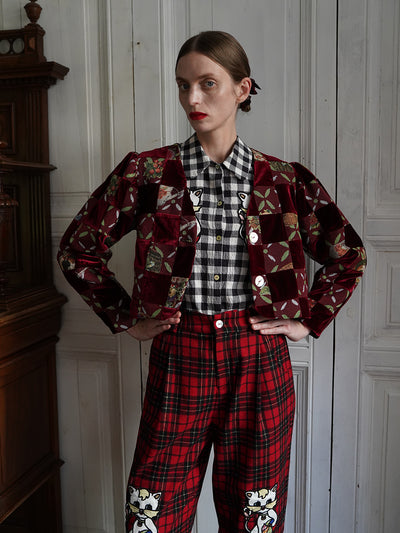 Unlogical Poem Black and White Gingham Cotton Shirt