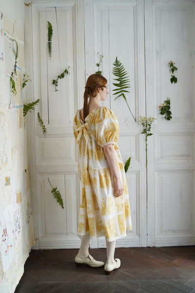 Unlogical Poem Asymmetrical Hem  Dress with Open Back and Bow