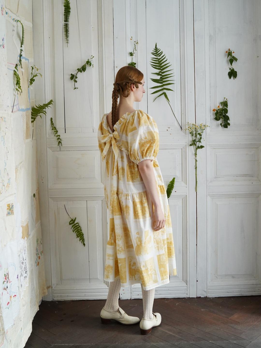 Unlogical Poem Asymmetrical Hem  Dress with Open Back and Bow