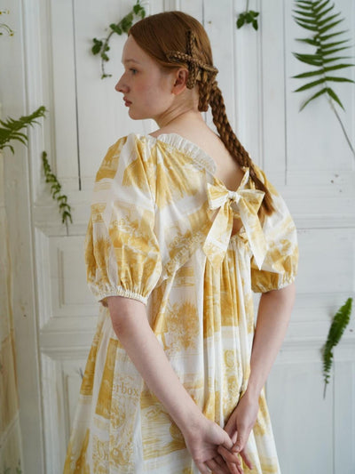 Unlogical Poem Asymmetrical Hem  Dress with Open Back and Bow
