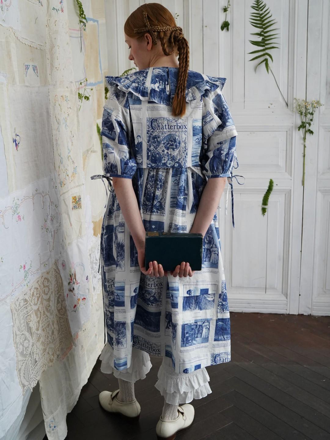 Unlogical Poem Vintage-Style Puff Sleeve Printed Dress