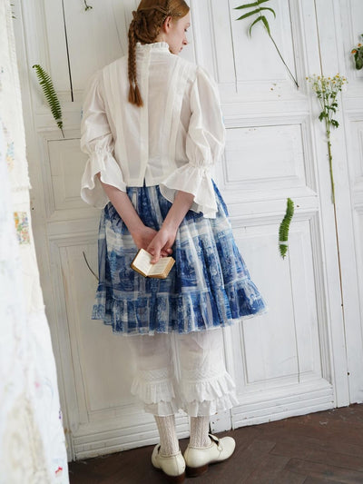 Unlogical Poem Victorian-Style Lace Ruffled Leggings