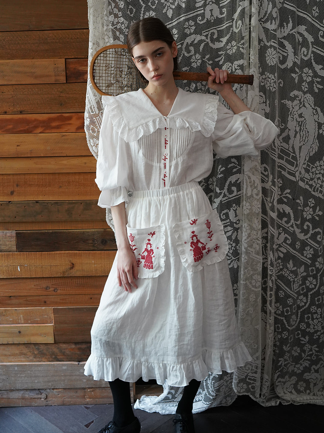 Unlogical Poemホワイト チュール フレアスカート Bottoms For Women - Skirts Pants Shorts Jeans | Unlogical Poem