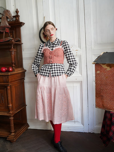 Unlogical Poem Black and White Gingham Cotton Shirt