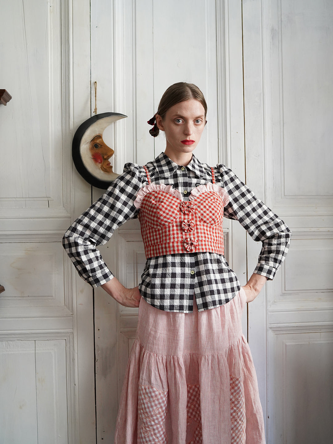 Unlogical Poem Black and White Gingham Cotton Shirt