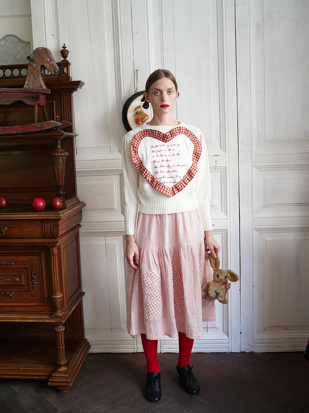 Unlogical Poem Poetic Embroidery Patchwork Knitwear