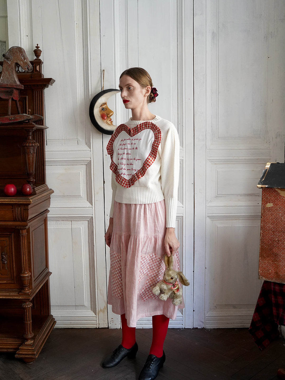 Unlogical Poem Poetic Embroidery Patchwork Knitwear