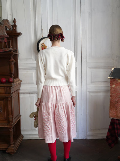 Unlogical Poem Poetic Embroidery Patchwork Knitwear