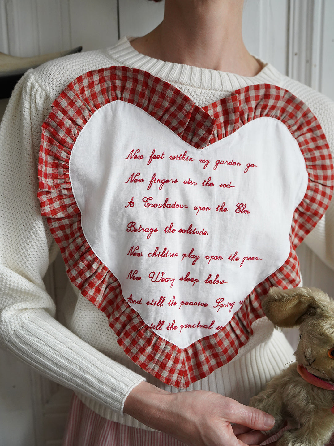 Unlogical Poem Poetic Embroidery Patchwork Knitwear