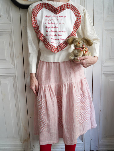 Unlogical Poem Poetic Embroidery Patchwork Knitwear