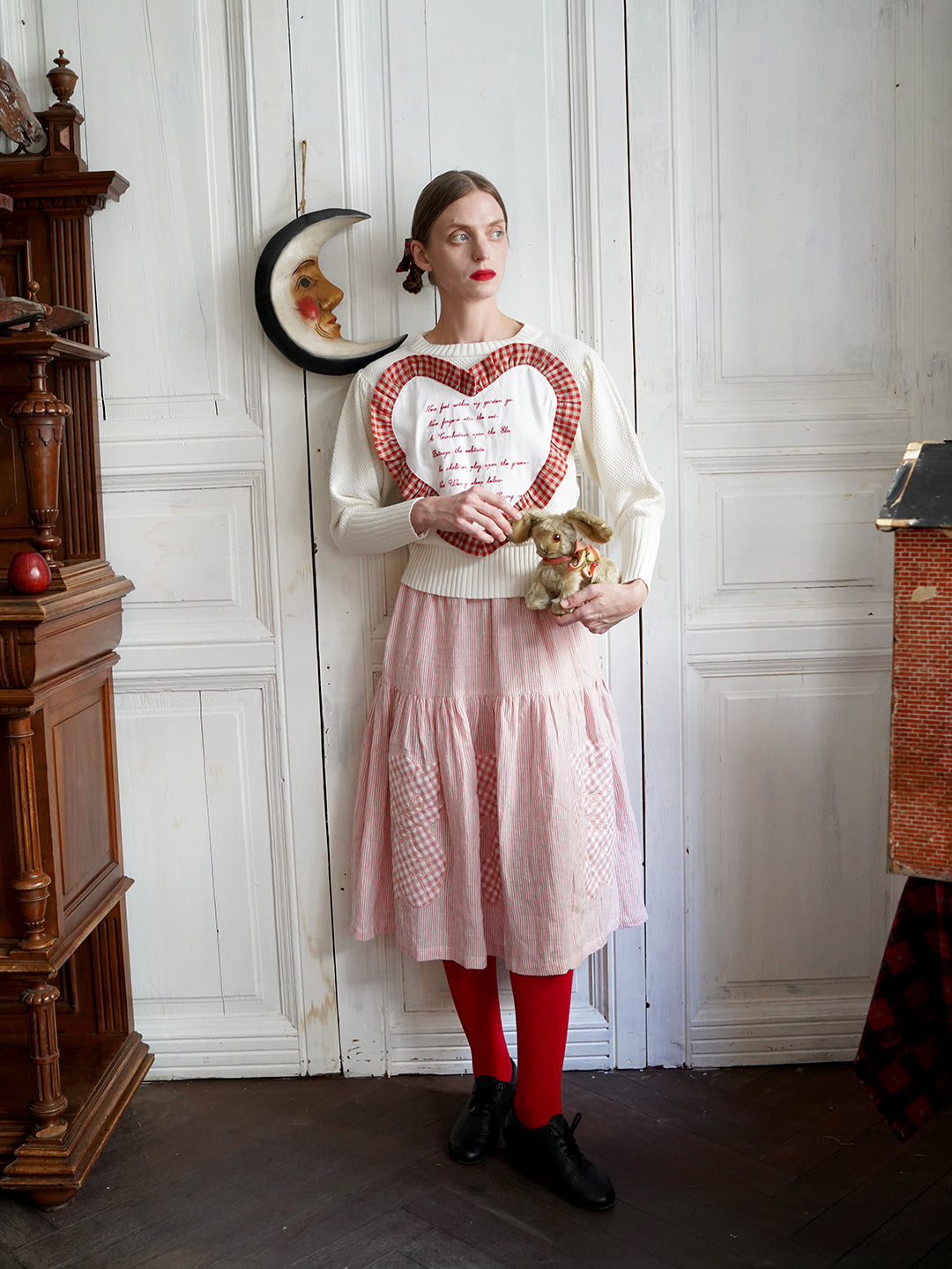 Unlogical Poem Poetic Embroidery Patchwork Knitwear