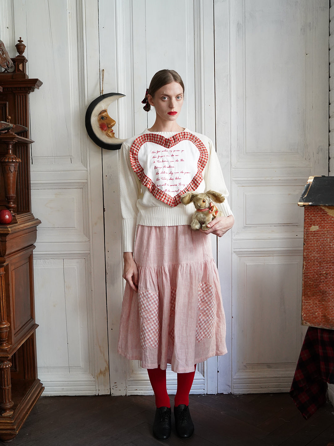 Unlogical Poem Poetic Embroidery Patchwork Knitwear