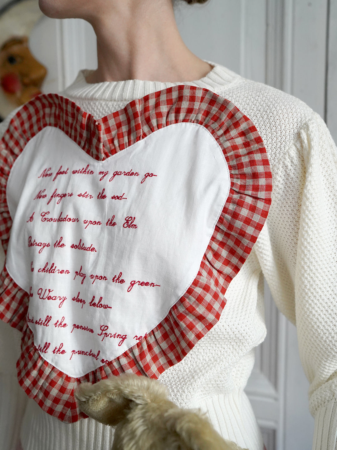 Unlogical Poem Poetic Embroidery Patchwork Knitwear