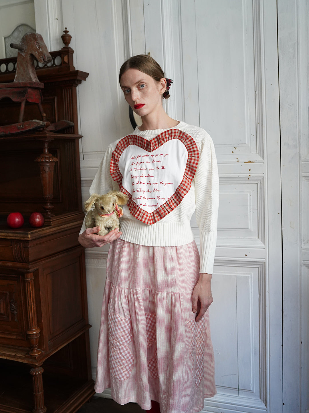 Unlogical Poem Poetic Embroidery Patchwork Knitwear