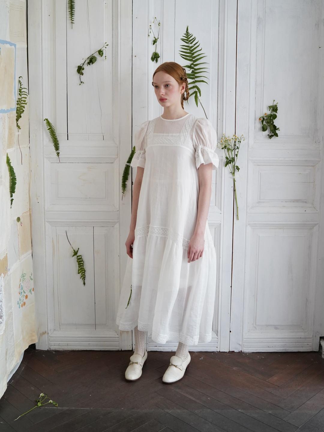 Unlogical Poem Bohemian style lace-insert long dress