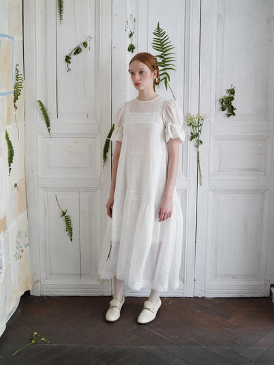 Unlogical Poem Bohemian style lace-insert long dress