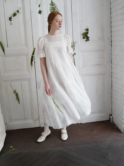 Unlogical Poem Bohemian style lace-insert long dress