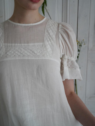 Unlogical Poem Bohemian style lace-insert long dress