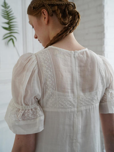 Unlogical Poem Bohemian style lace-insert long dress