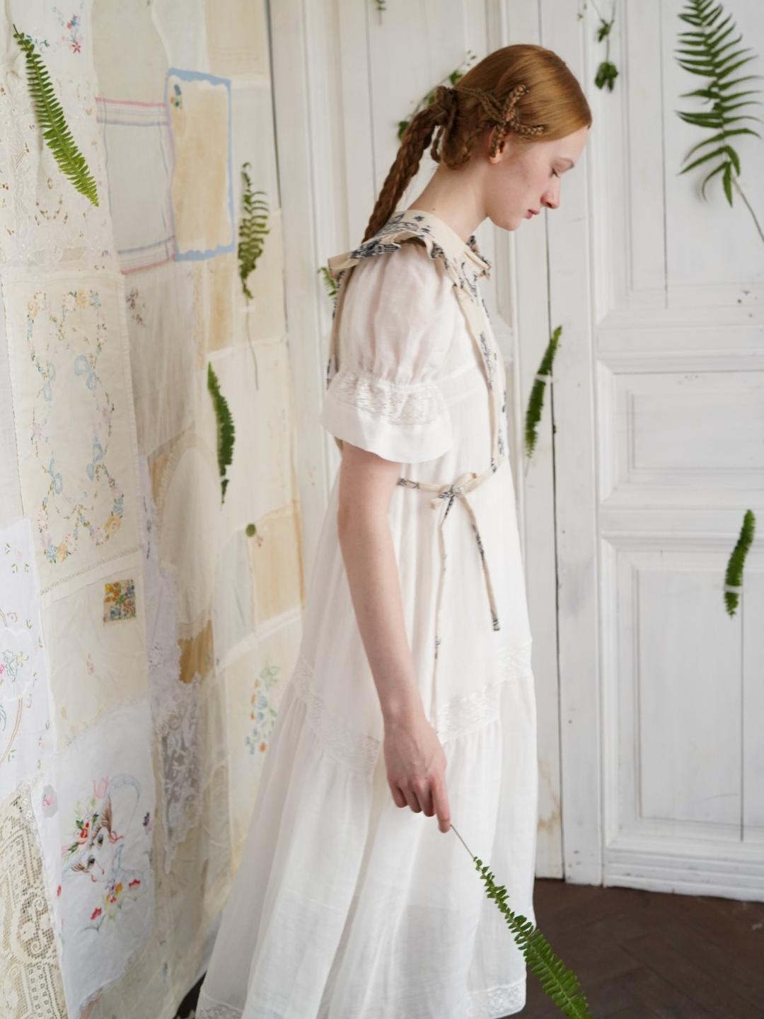 Unlogical Poem Bohemian style lace-insert long dress