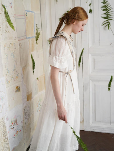 Unlogical Poem Bohemian style lace-insert long dress
