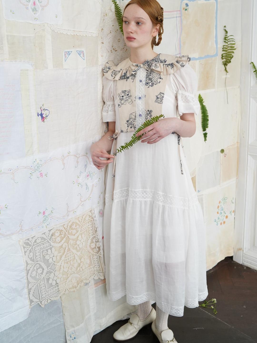 Unlogical Poem Bohemian style lace-insert long dress