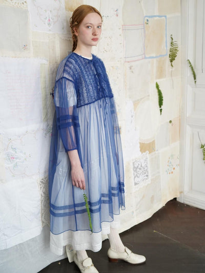 Unlogical Poem Versatile Mesh Layered Overlay Dress (Multi Color)
