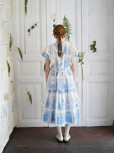 Unlogical Poem Victorian-Style Lace Embroidered Mesh Apron