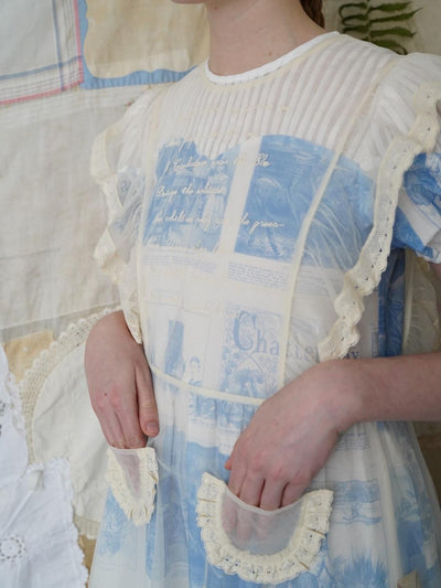 Unlogical Poem Victorian-Style Lace Embroidered Mesh Apron