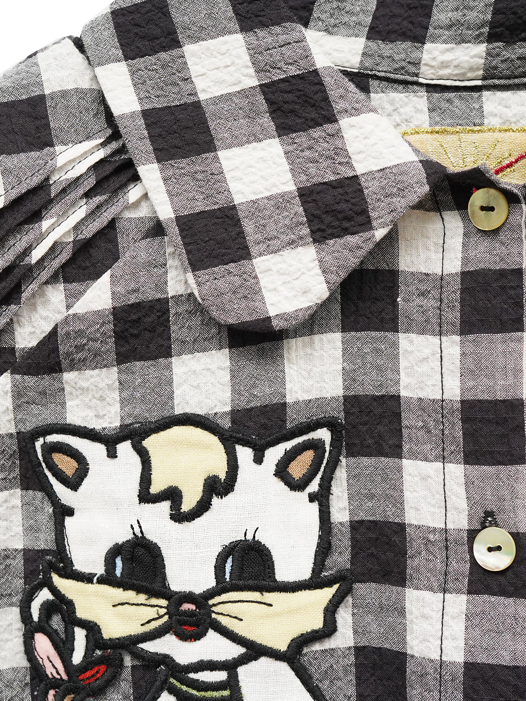 Unlogical Poem Black and White Gingham Cotton Shirt