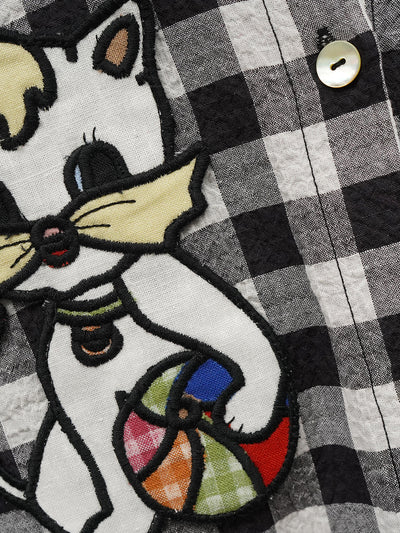 Unlogical Poem Black and White Gingham Cotton Shirt